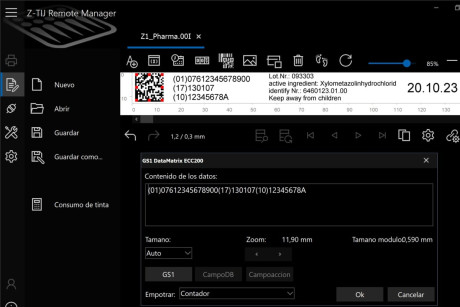 Software gestión layouts Zanasi Z1