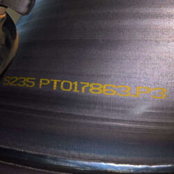 Marcaje sobre metal con tinta amarilla imprimir metal tinta amarilla